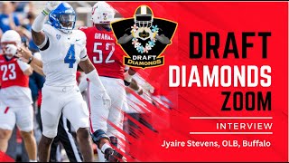 Jyaire Stevens OLB Buffalo  2024 NFL Draft Prospect Zoom Interview [upl. by Iluj946]