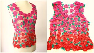 Blusa Garden 🏵️ crochet irlandes para principiantes [upl. by Aisat]