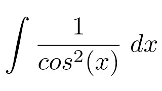 Integral of 1cos2x substitution [upl. by Melburn8]