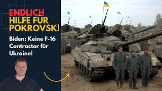 ENDLICH Hilfe für Pokrovsk Biden Keine F16 Contractor Ukraine Lagebericht 350 und QampA [upl. by Hawk]