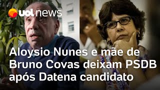 Aloysio Nunes e mãe de Bruno Covas deixam PSDB após Datena sair candidato [upl. by Oznecniv]