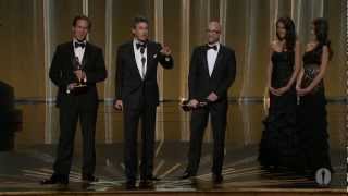 The Descendants Wins Adapted Screenplay 2012 Oscars [upl. by Duffie694]