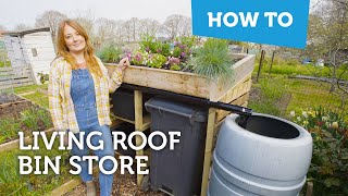 DIY Living Roof Bin Store With WaterSaving System [upl. by Luther]