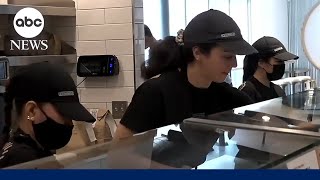 California minimum wage of at least 20 for fastfood workers to take effect Monday [upl. by Notsirk]