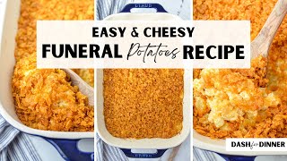 Cheesy Funeral Potatoes Easy Hash Brown Casserole [upl. by Jarin493]