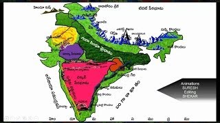 Geographic features of India Telugu [upl. by Ardnohsed381]