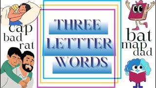 Three Letters Word  Letter a blending  CVC Words with phonics [upl. by Nois]