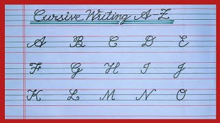 How to Write English Capital Letters  Cursive Writing A to Z  Cursive Handwriting Practice  ABCD [upl. by Amsirak]