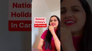 Holidays in Canada National holidays in Canada Public Holidays in Canada Long weekends in Canada [upl. by Ahsinal]