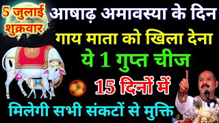 5 जुलाई आषाढ़ अमावस्या के दिन गाय माता को खिला देना ये 1 गुप्त चीज 15 दिनों में मिलेगी सभी संकटों [upl. by Eckart763]