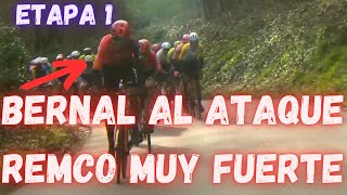 RESUMEN ETAPA 1 PARIS NIZA 2024BERNAL ATACA Y REMCO MUY FUERTE ROGLIC RESPONDE [upl. by Ahsinam341]