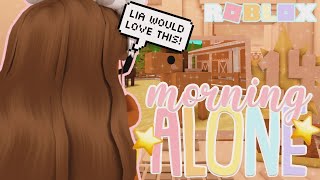 My HOME ALONE Morning Routine Planning Something FUN Roblox Bloxburg Roleplay [upl. by Armilla]