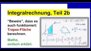 Integralrechnung Teil 2b bestimmtes Integral Trapez Fläche berechnen [upl. by Annairoc]