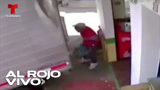 Hombre sobrevive tras ser aplastado contra una pared por un camión [upl. by Affra305]