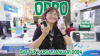 UPDATE  DAFTAR HARGA OPPO JANUARI 2024 [upl. by Hcir]