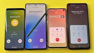 Incoming Call Four Samsung S9 vs S10 Samsung Not10 vs Galaxy A20S Caller Phone Samsung [upl. by Chaim]