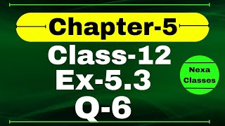 Class 12 Ex 53 Q6 Math  Differentiability  Q6 Ex 53 Class 12 Math  Ex 53 Q6 Class 12 Math [upl. by Muir]