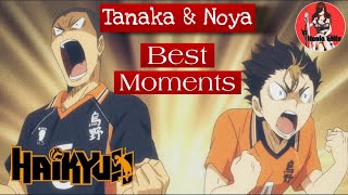 Haikyuu Best Moments  Tanaka and Nishinoya Dub [upl. by Beffrey]