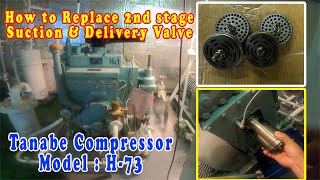 How to Replace 2nd stage suction delivery valve Tanabe compressor H73 [upl. by Enrique]