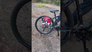 teste BIKE com motor de ROÇADEIRA shorts [upl. by Jarlath973]