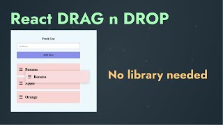 React drag and drop sort list [upl. by Ahsuoj]