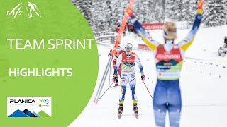 Emma Ribom and Jonna Sundling continue Swedish dominance in Team Sprint events  Planica 2023 [upl. by Manheim]