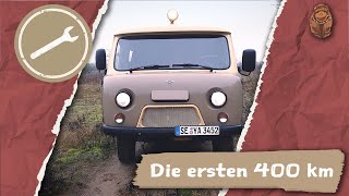 Wir holen unseren UAZ Buchanka Stulle Bj 2012  Die ersten 400 km UAZ 452 3962 Polizei Transporter [upl. by Jacenta]