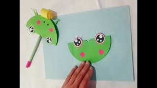 How to make pepper frog blowing toy🐸 Paper toys Easy paper craftsuscribe 💞 [upl. by Yarahs970]