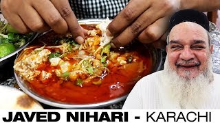 Pakistani Street Food  Javed Delhi Nihari  Ultimate Nalli Maghaz Nihari  Karachi Food Street [upl. by Cowan73]