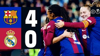 HIGHLIGHTS I FC BARCELONA 4 vs 0 REAL MADRID  SPANISH SUPERCUP 🔵🔴 [upl. by Broida]