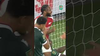 💪 Sterling opens up his Arsenal account carabaocup [upl. by Nyrrat]