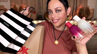 ASMR TJ Maxx amp Sephora Collective Haul to RELAX Tapping Scratching Lid Sounds Fabric Sounds [upl. by Hertzog]