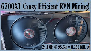 6700XT Crazy Efficient RVN Mining  241MH  956w Wall [upl. by Louisa133]