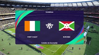 Ivory Coast vs Burundi 16112022 International Friendlies PES 2021 [upl. by Wimsatt]