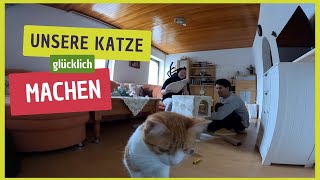 Neuer Katzenkratzbaum Aufbau und erste Eindrücke  Glückliche Katze glückliches Zuhause [upl. by Zednanref]