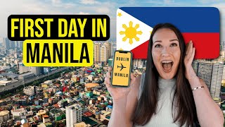 CRAZY DAY IN MANILA My FIRST Impressions of the Philippines 🇵🇭 [upl. by Hajile104]