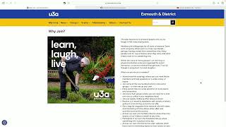 Our new Exmouth amp District u3a website [upl. by Tterej]