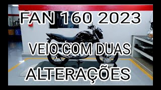 FAN 160 PRETA 2023 QUAIS AS ALTERAÇÕES [upl. by Ellahcim]