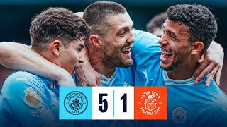 HIGHLIGHTS CITY MOVE TOP WITH FIVE STAR WIN OVER LUTON  Man City 51 Luton Town  Premier League [upl. by Miharbi643]