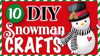 10 EASY Snowman Crafts 🎄 NEW CHRISTMAS DIYs 2024  Dollar Tree DIY [upl. by Jeffy]