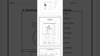 Class 1 Shapes Worksheets  class 1 maths worksheet class1worksheet [upl. by Lonna]