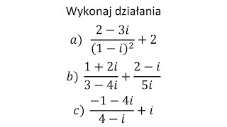 Działania na liczbach zespolonych cz2 [upl. by Kcolttam]