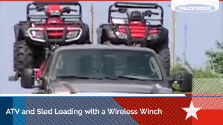 ATV and Sled Loading with a Wireless Winch [upl. by Lavud795]