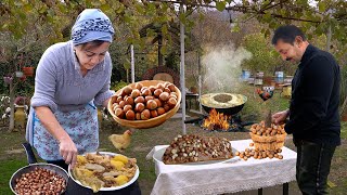 Extremely Tasty Traditional Caucasian Khinkali  Dough Meal Recipe from Azerbaijani Cooking Lady [upl. by Notseh]