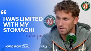 Casper Ruud immediate reaction after French Open semifinal elimination to Alexander Zverev 💔 [upl. by Akelahs]