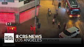 Metro bus driver attacked in downtown Los Angeles authorities say [upl. by Ajiam]