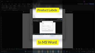 Make Product Labels In Word In 1 Minute [upl. by Refinnaej781]