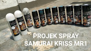 Samurai Spray Paint  Projek Modenas Kriss Guna Samurai Spray Bluish Green Y132 Mantoppp Part 1 [upl. by Dittman]