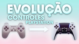 A Evolução dos controles Playstation Do PS1 ao PS5 ps5 playstation [upl. by Arobed23]