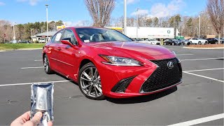 2021 Lexus ES 350 F Sport Start Up Test Drive Walkaround and Review [upl. by Tufts]